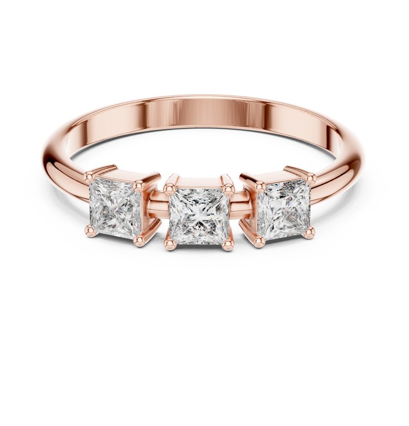 Ladies Ring HLR-109@7 - Rose Gold - Image