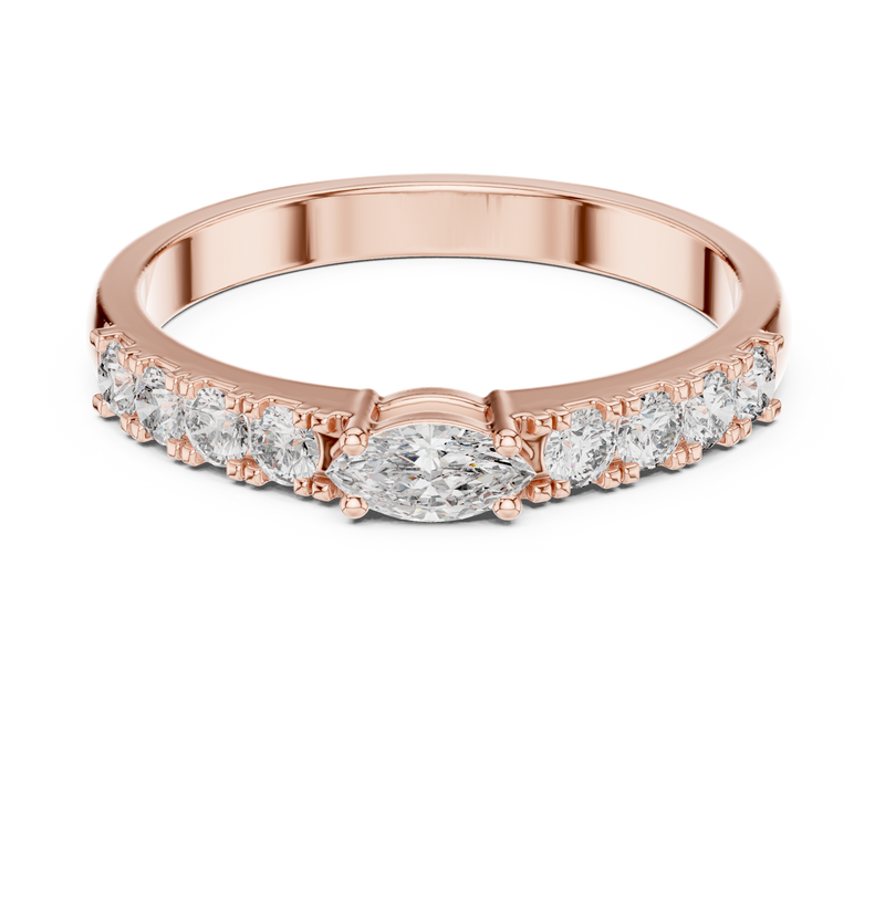 Ladies Ring HLR-110@7 - Rose Gold - Image