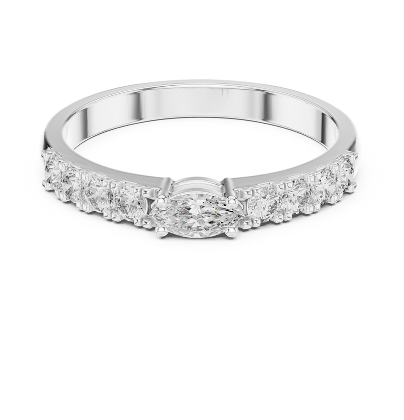 Ladies Ring HLR-110@7 - White Gold - Image
