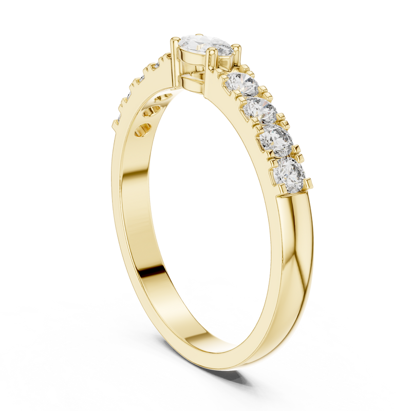 Ladies Ring HLR-110@7 - Yellow Gold - Image