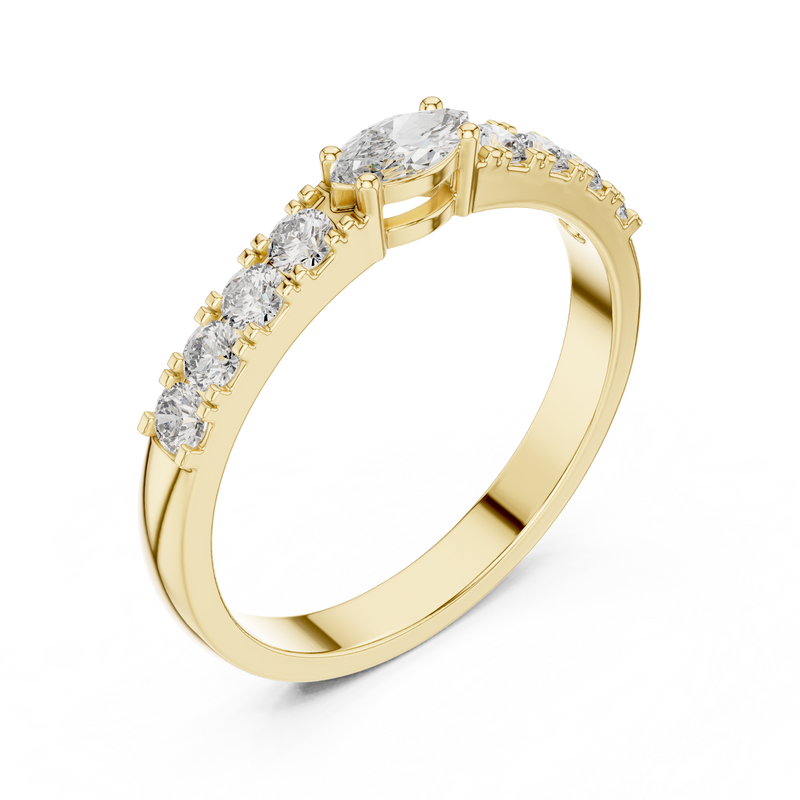 Ladies Ring HLR-110@7 - Yellow Gold - Image