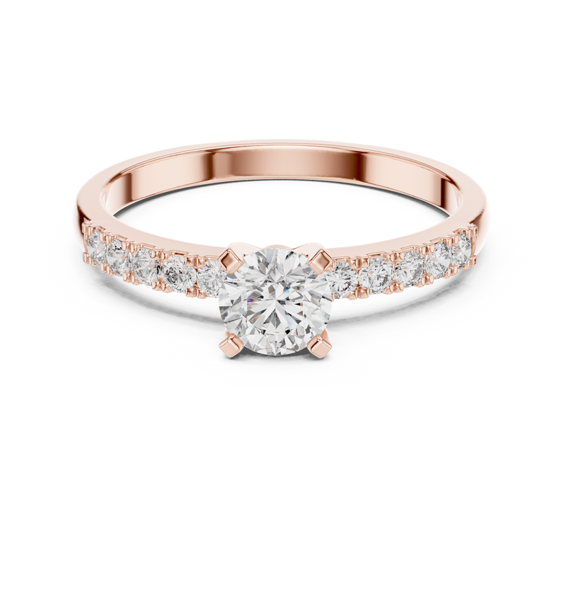 Ladies Ring HLR-111@7 - Rose Gold - Image