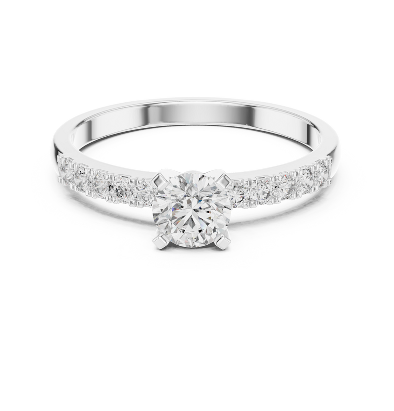 Ladies Ring HLR-111@7 - White Gold - Image