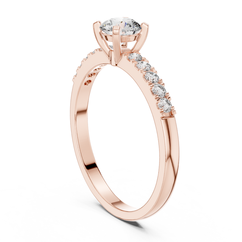 Ladies Ring HLR-111@7 - Rose Gold - Image