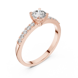 Ladies Ring HLR-111@7 - Rose Gold - Image