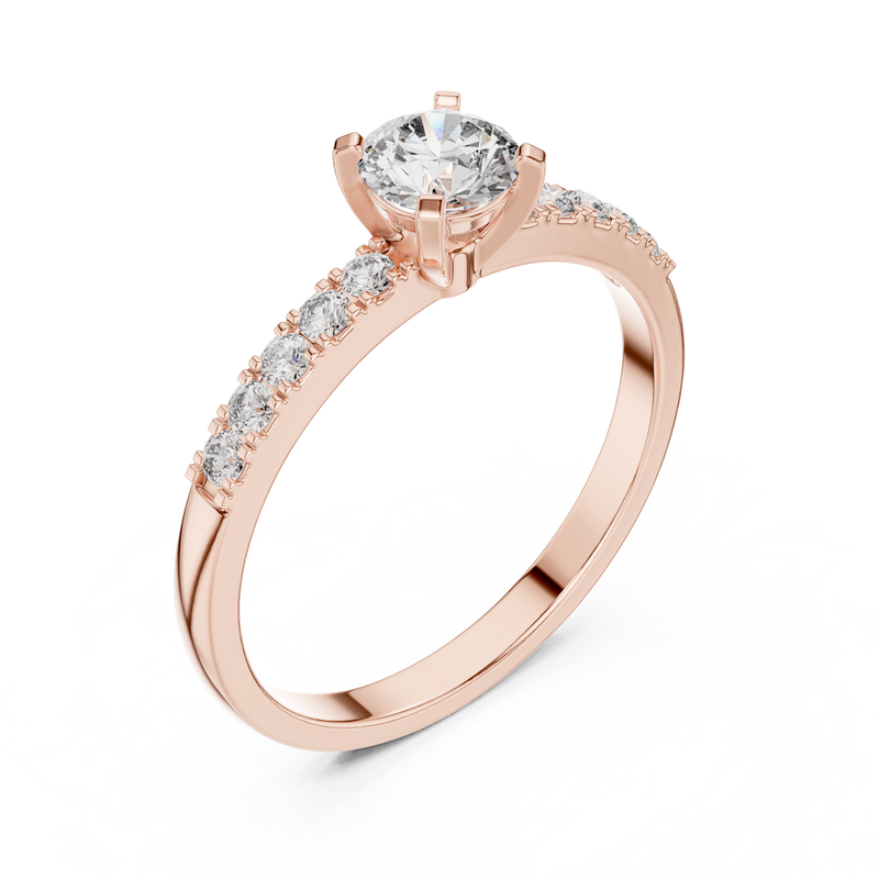 Ladies Ring HLR-111@7 - Rose Gold - Image