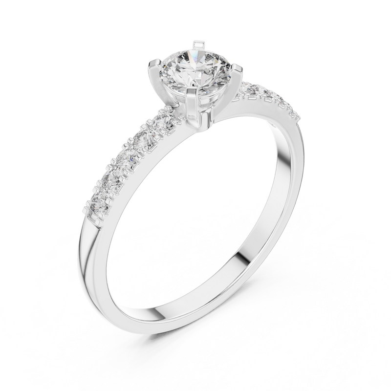 Ladies Ring HLR-111@7 - White Gold - Image