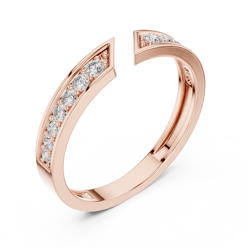 Ladies Ring HLR-112@7 - Rose Gold - Image