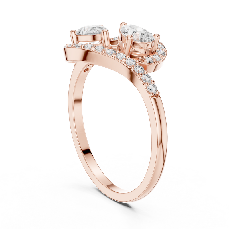 Ladies Ring HLR-175@7 - Rose Gold - Image