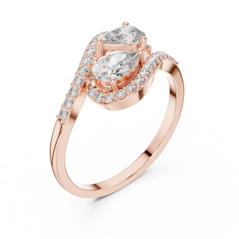 Ladies Ring HLR-175@7 - Rose Gold - Image