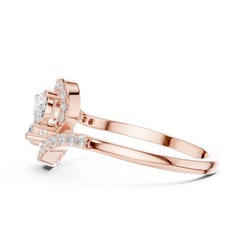 Ladies Ring HLR-175@7 - Rose Gold - Image