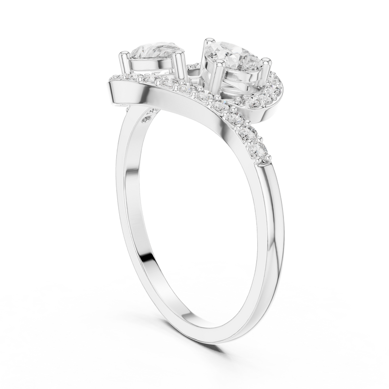 Ladies Ring HLR-175@7 - White Gold - Image