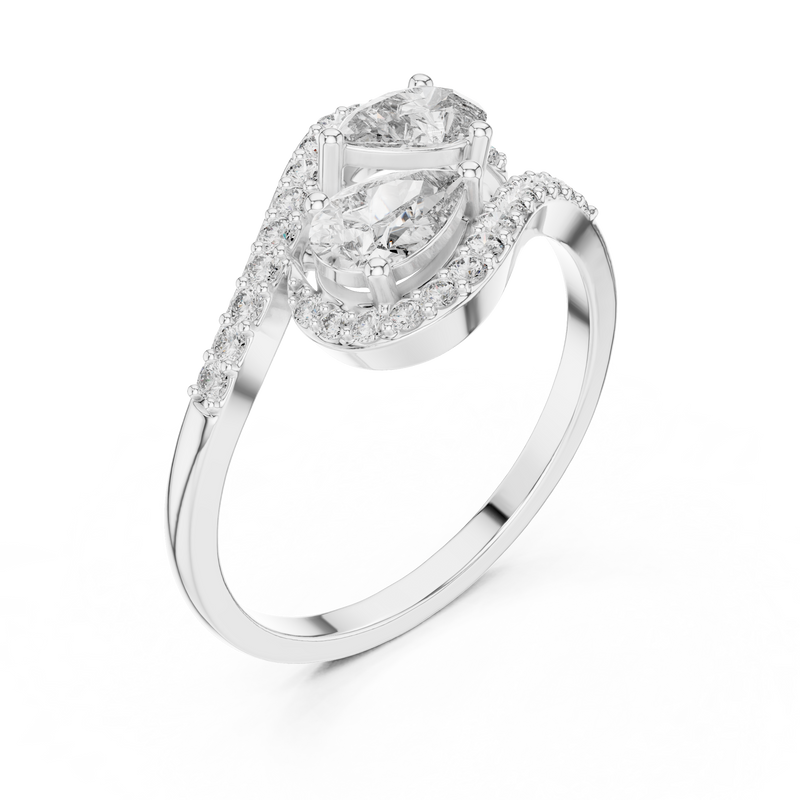 Ladies Ring HLR-175@7 - White Gold - Image