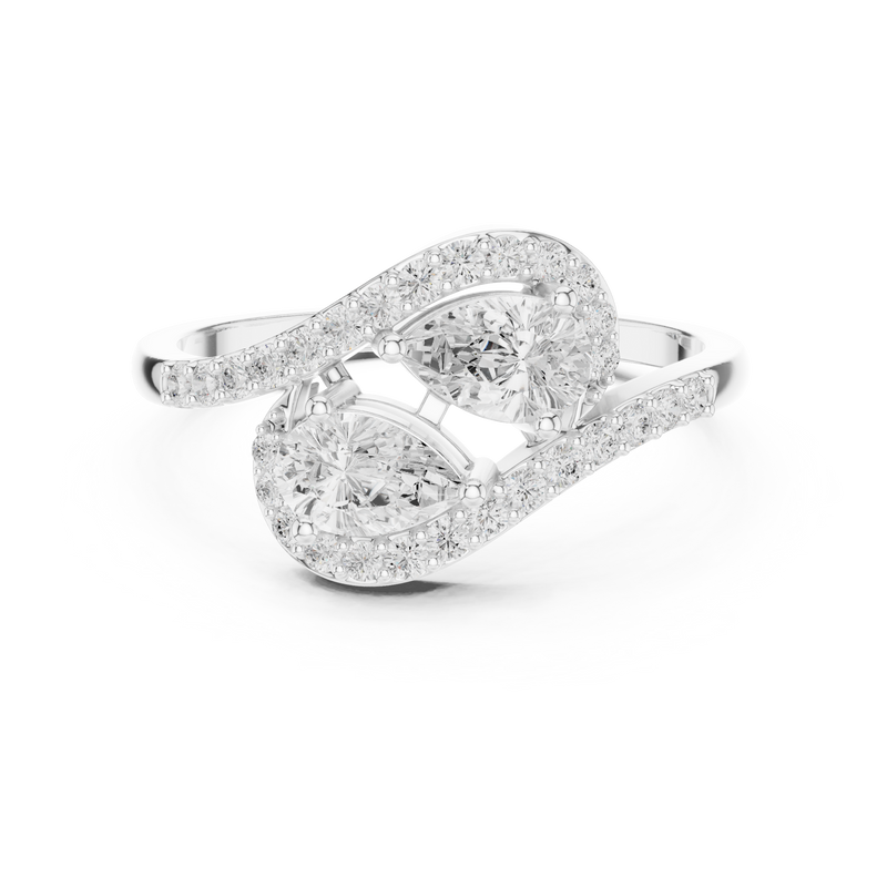 Ladies Ring HLR-175@7 - White Gold - Image