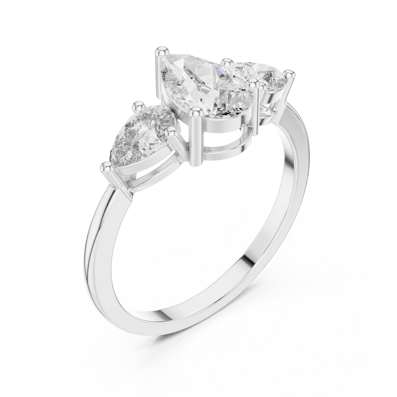 Ladies Ring HLR-18@7 - White Gold - Image
