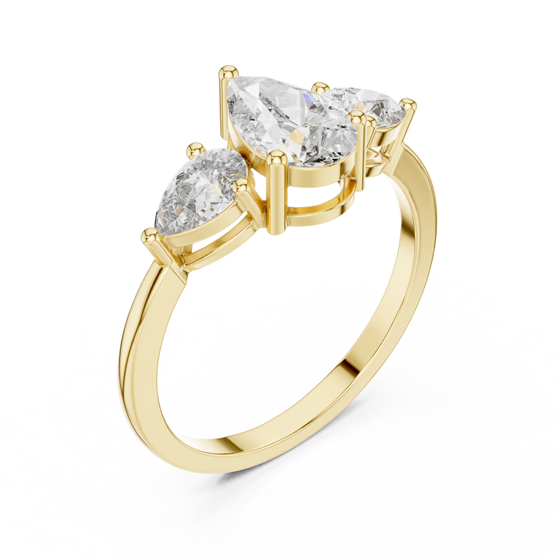 Ladies Ring HLR-18@7 - Yellow Gold - Image