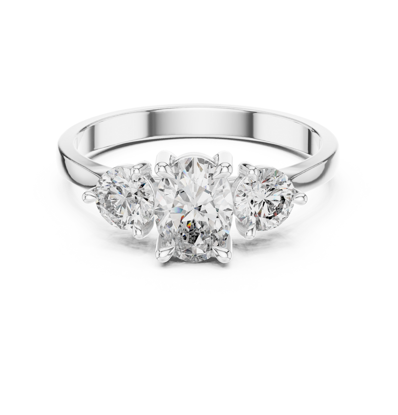 Ladies Ring HLR-19@7 - White Gold - Image
