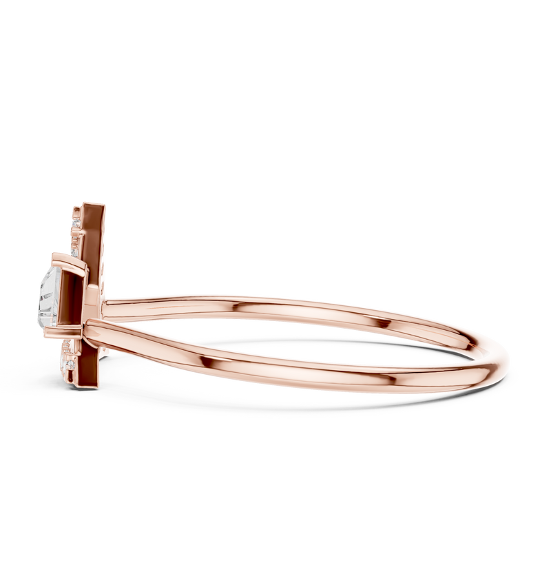 Ladies Ring HLR-194@7 - Rose Gold - Image
