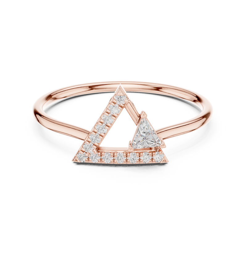 Ladies Ring HLR-194@7 - Rose Gold - Image