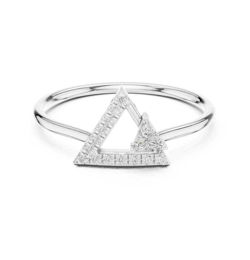 Ladies Ring HLR-194@7 - White Gold - Image