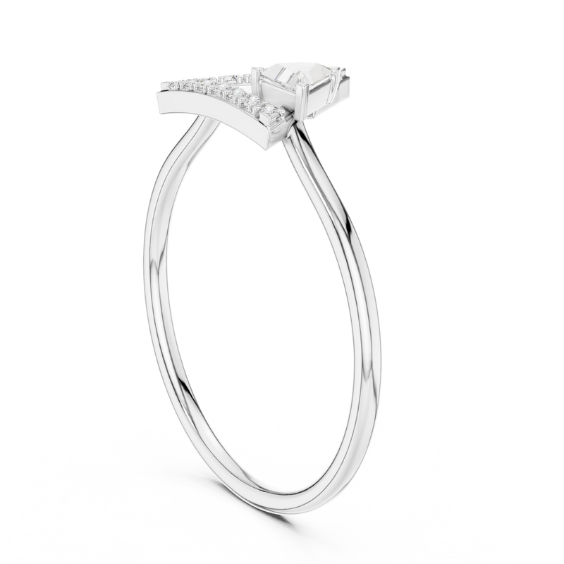 Ladies Ring HLR-194@7 - White Gold - Image