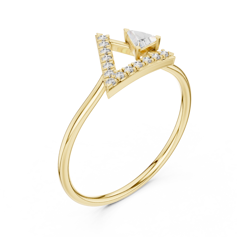 Ladies Ring HLR-194@7 - Yellow Gold - Image