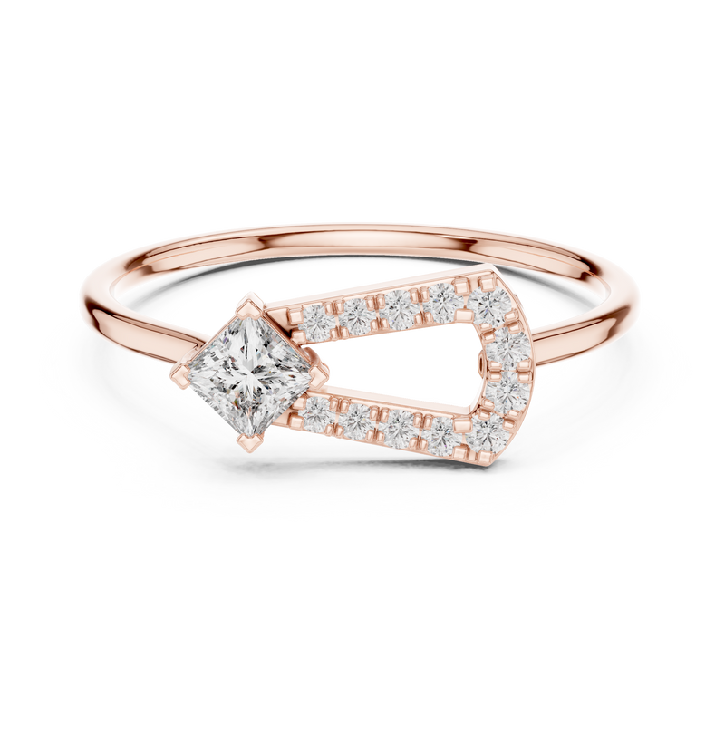 Ladies Ring HLR-195@7 - Rose Gold - Image