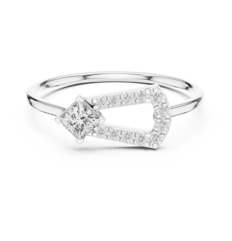 Ladies Ring HLR-195@7 - White Gold - Image