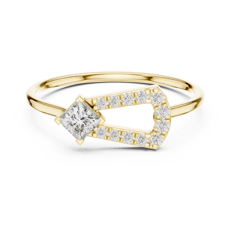 Ladies Ring HLR-195@7 - Yellow Gold - Image