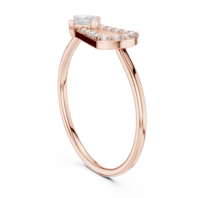 Ladies Ring HLR-195@7 - Rose Gold - Image