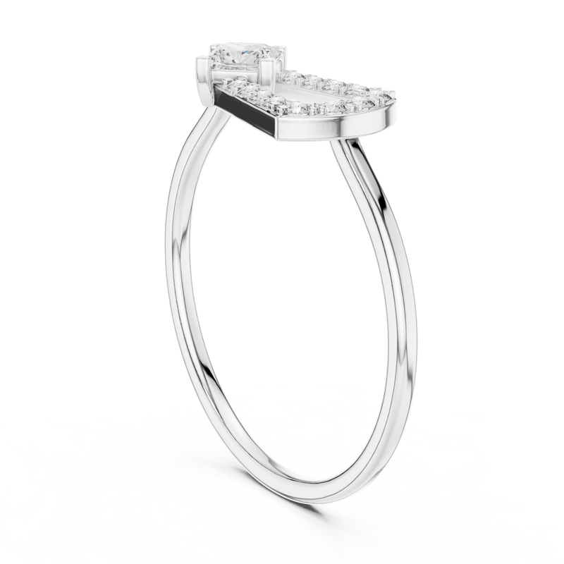 Ladies Ring HLR-195@7 - White Gold - Image