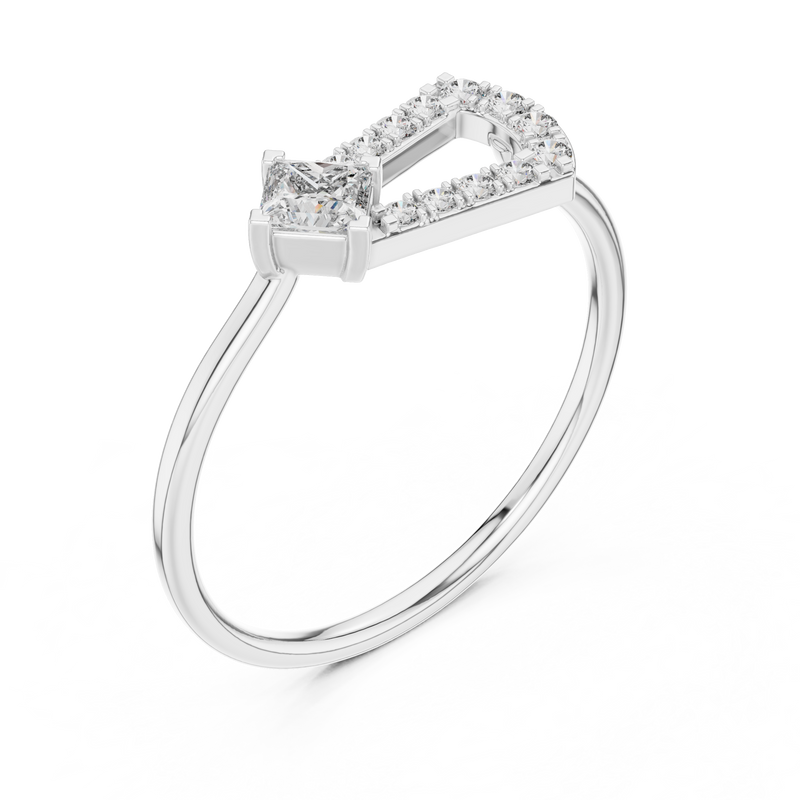 Ladies Ring HLR-195@7 - White Gold - Image