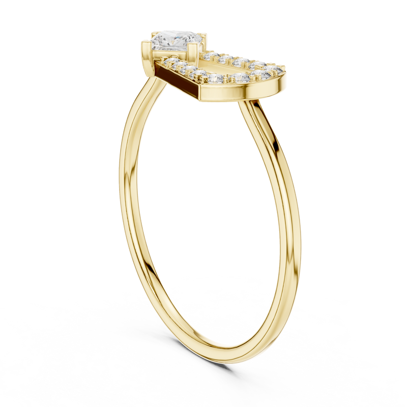 Ladies Ring HLR-195@7 - Yellow Gold - Image