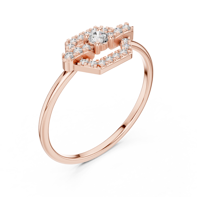 Ladies Ring HLR-196@7 - Rose Gold - Image