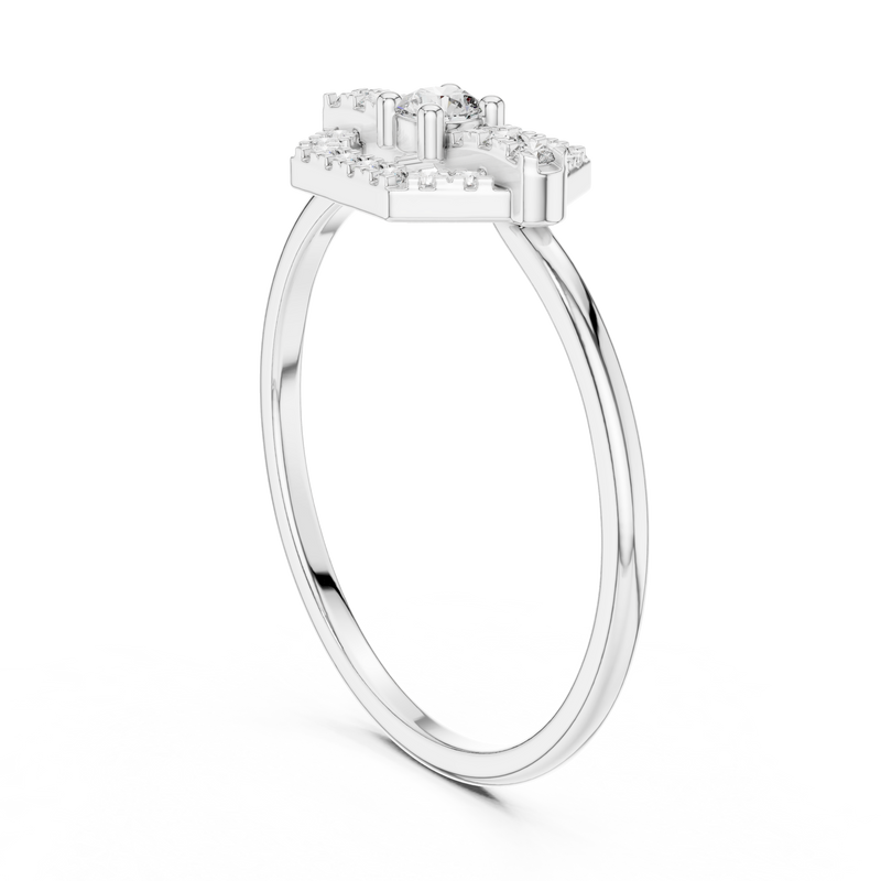 Ladies Ring HLR-196@7 - White Gold - Image