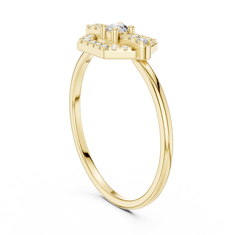 Ladies Ring HLR-196@7 - Yellow Gold - Image