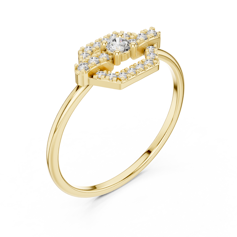 Ladies Ring HLR-196@7 - Yellow Gold - Image