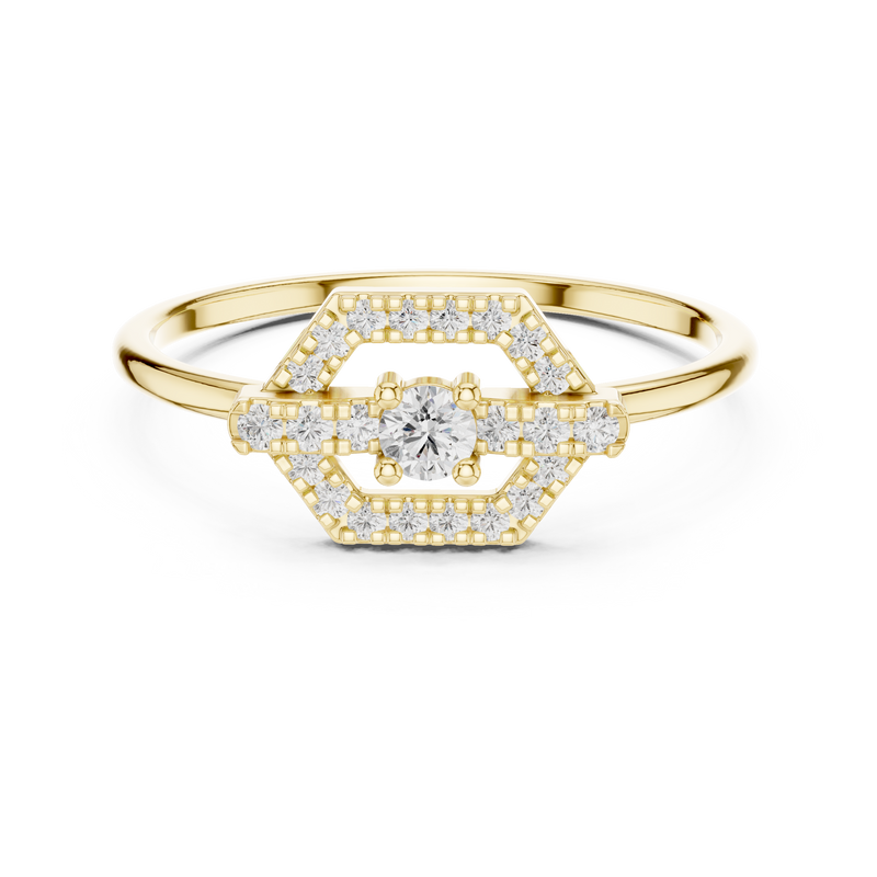 Ladies Ring HLR-196@7 - Yellow Gold - Image