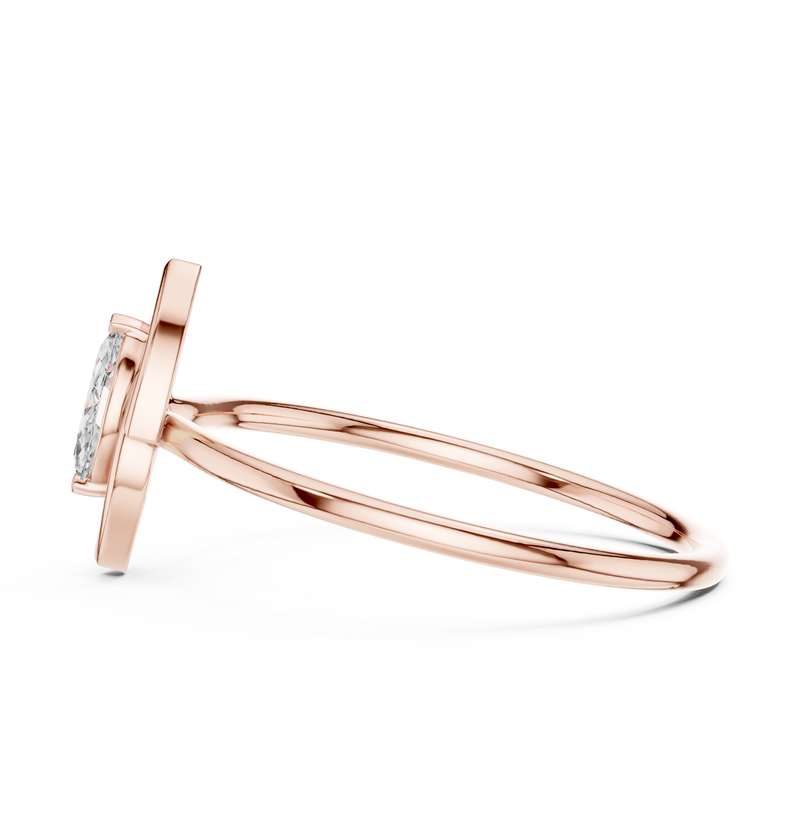 Ladies Ring HLR-197@7 - Rose Gold - Image