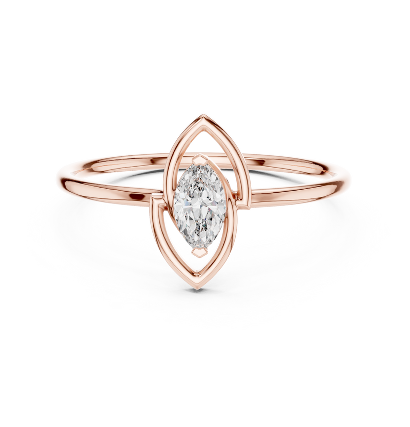 Ladies Ring HLR-197@7 - Rose Gold - Image