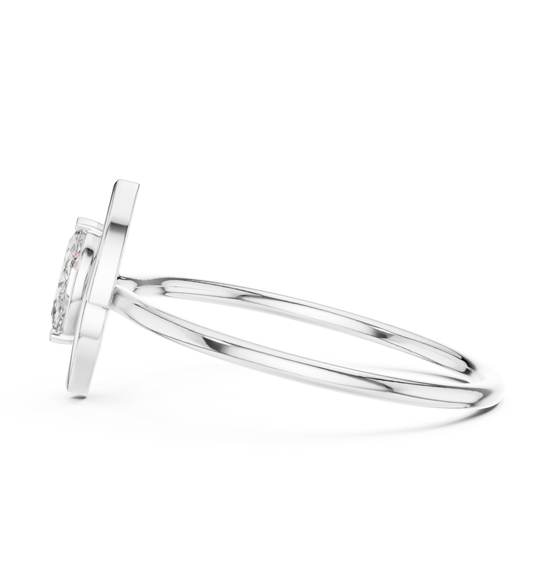 Ladies Ring HLR-197@7 - White Gold - Image