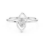Ladies Ring HLR-197@7 - White Gold - Image
