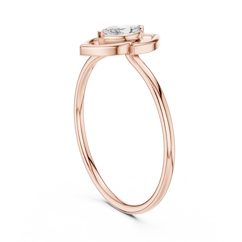 Ladies Ring HLR-197@7 - Rose Gold - Image