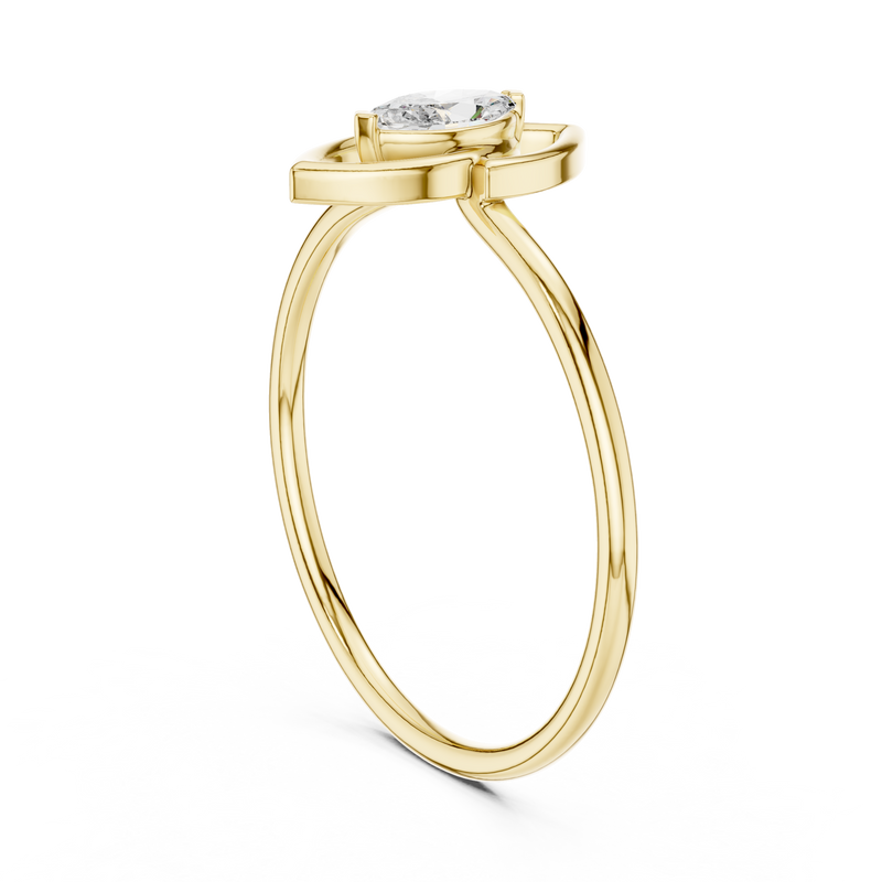 Ladies Ring HLR-197@7 - Yellow Gold - Image