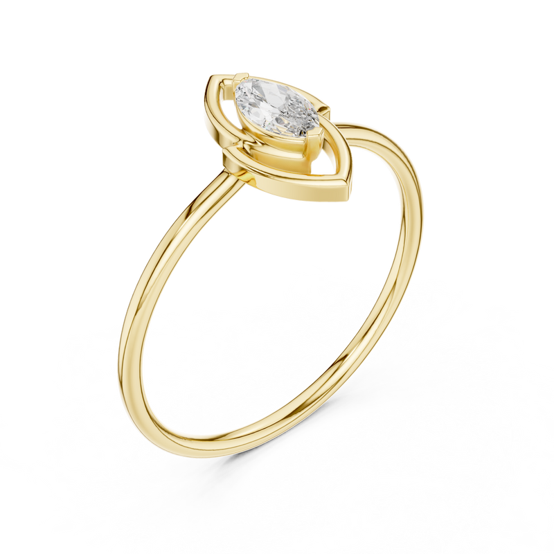 Ladies Ring HLR-197@7 - Yellow Gold - Image