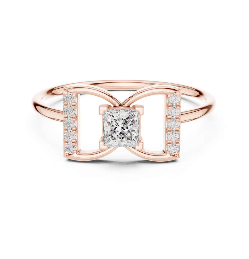 Ladies Ring HLR-198@7 - Rose Gold - Image