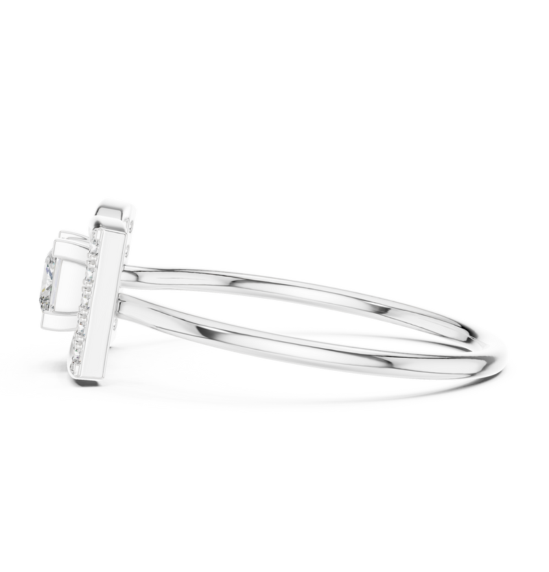 Ladies Ring HLR-198@7 - White Gold - Image
