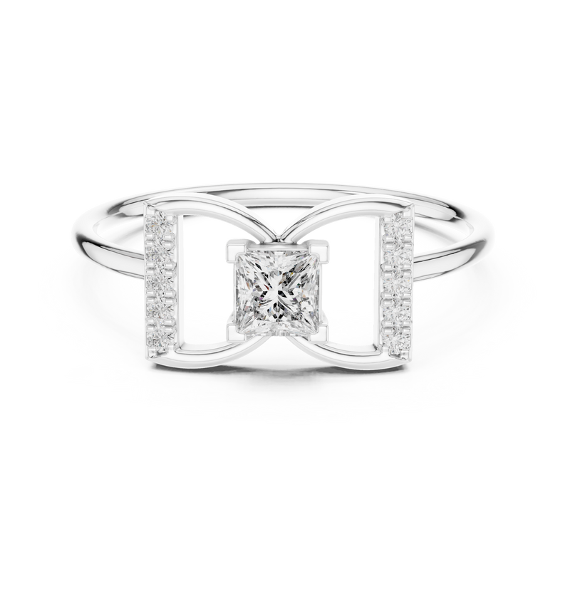 Ladies Ring HLR-198@7 - White Gold - Image