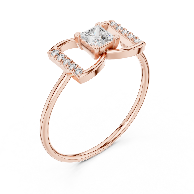Ladies Ring HLR-198@7 - Rose Gold - Image