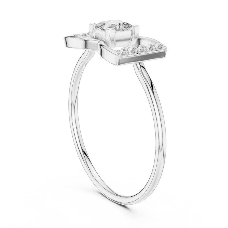 Ladies Ring HLR-198@7 - White Gold - Image